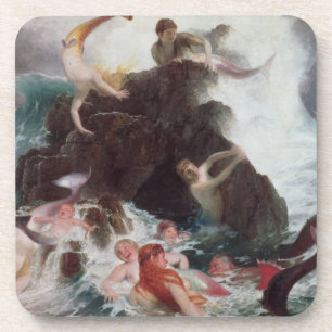 Dessous-de-verre Sirènes au jeu, 1886 (huile sur la toile)