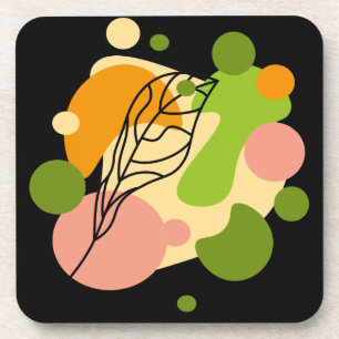 Dessous-de-verre Sites abstraits intéressants avec feuilles