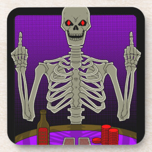 Dessous-de-verre Skeleton Poker Flip