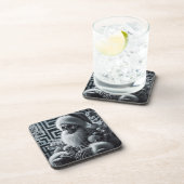 Dessous-de-verre Skeleton Santa Skull | Dark Gothic Christmas (Côté Droit)