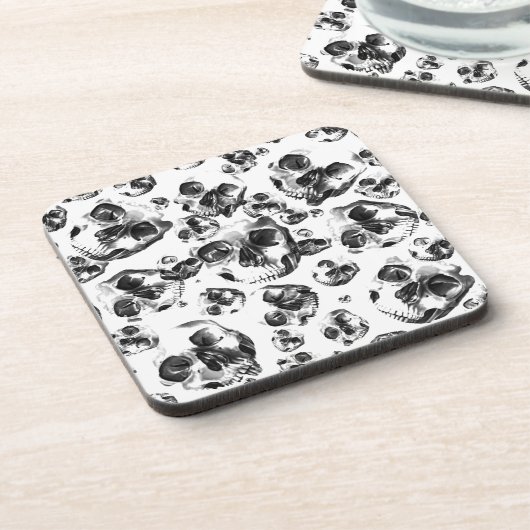 Dessous-de-verre Skeleton Skull Art Pattern (Côté gauche)