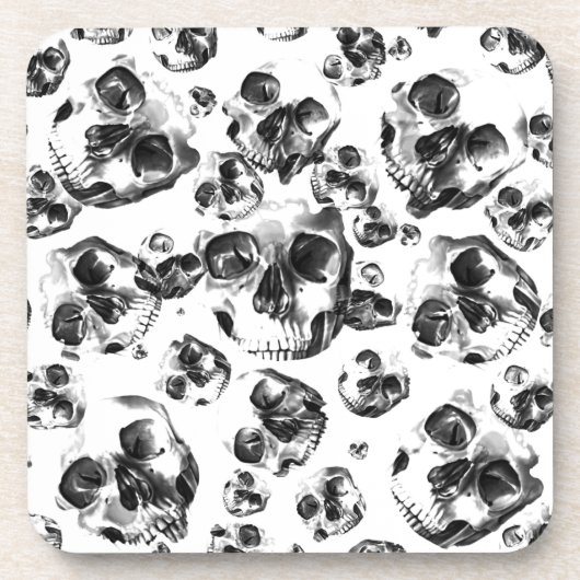 Dessous-de-verre Skeleton Skull Art Pattern (Devant)
