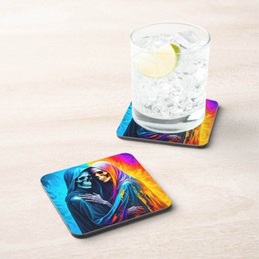 Dessous-de-verre Skeletons enveloppés dans un arc-en-ciel (Côté Droit)