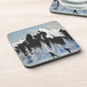 Dessous-de-verre Ski de pays croisé (Côté gauche)
