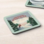 Dessous-de-verre Skier d'Aspen | Colorado (Côté gauche)