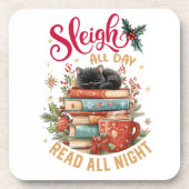 Dessous-de-verre Sleigh All Day Read All Night (Devant)