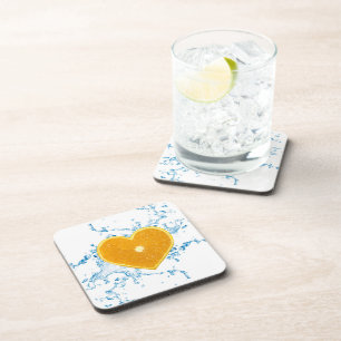 Dessous-de-verre Slice of Heart-Shaped Orange