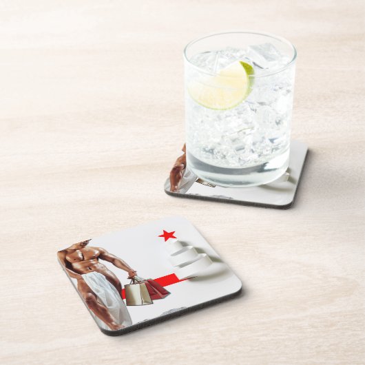 Dessous-de-verre SlipperyJoe's Christmas shopping livre blanc spira (Côté Droit)