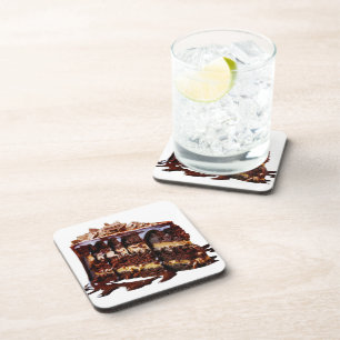 Dessous-de-verre SlipperyLa décadence de gâteau au chocolat pur de 