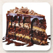 Dessous-de-verre SlipperyLa décadence de gâteau au chocolat pur de (Devant)
