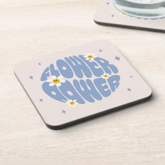 Dessous-de-verre Slogan d'alimentation des fleurs (Côté gauche)