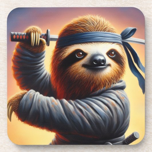 Dessous-de-verre Sloth Ninja (Devant)