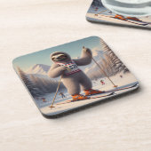 Dessous-de-verre Sloth Skiing (Côté gauche)