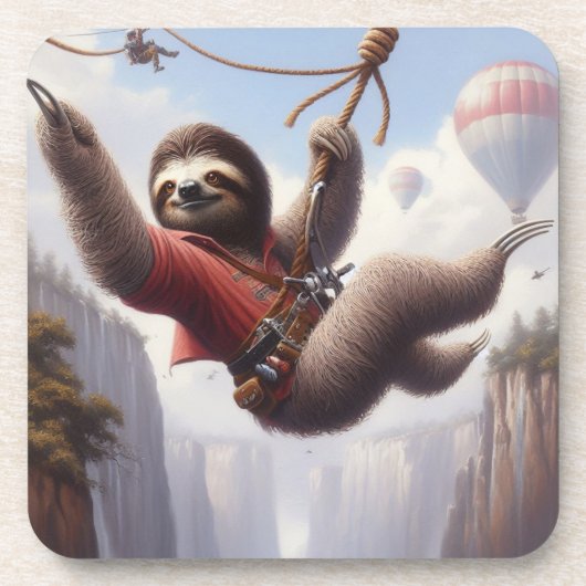 Dessous-de-verre Sloth Ziplining (Devant)