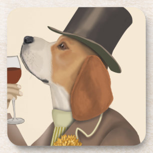 Dessous-de-verre Snob de vin Beagle