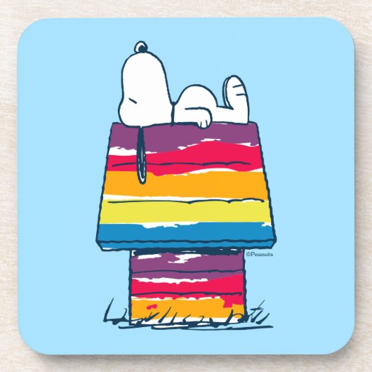 Dessous-de-verre Snoopy | Rainbow Dog House (Devant)