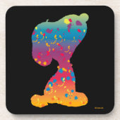 Dessous-de-verre Snoopy Rainbow Graffiti Silhouette (Devant)