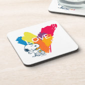 Dessous-de-verre Snoopy | Rainbow Love Heart (Côté gauche)