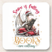 Dessous-de-verre Snow Is Falling, Books Are Calling  (Devant)