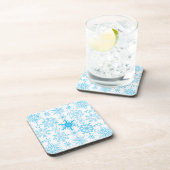Dessous-de-verre Snowflake bleu motif (Côté Droit)