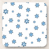 Dessous-de-verre Snowflakes (bleu et noir) (Devant)