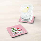 Dessous-de-verre Snowman avec Snowman Pine Tree (Côté Droit)