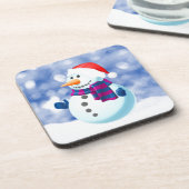 Dessous-de-verre Snowman hiver Joyeux Noël neige (Côté gauche)