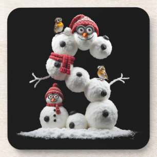 Dessous-de-verre Snowman-minion en forme de S