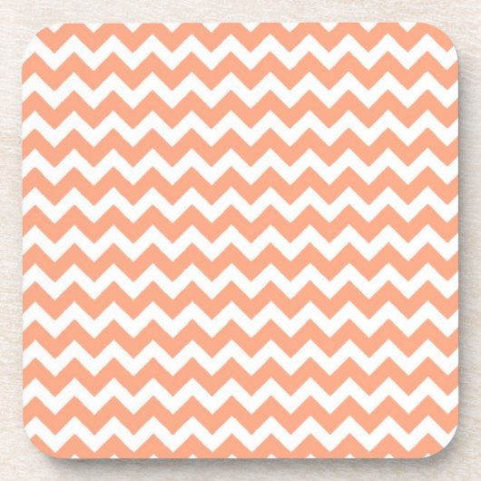 Dessous-de-verre Soft Orange Zig Zag Chevron (Devant)