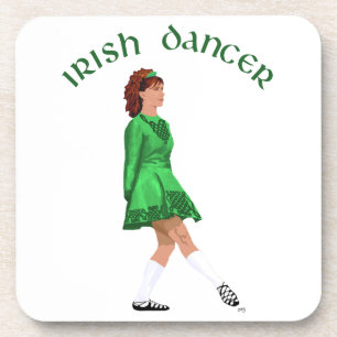 Dessous-de-verre Soft Shoe Danseur irlandais en vert