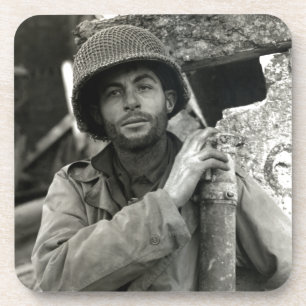 Dessous-de-verre Soldat américain 2ème guerre mondiale dans la forê