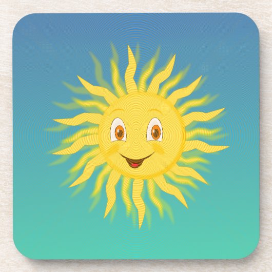 Dessous-de-verre Soleil Avec Lignes Circulaires (Devant)