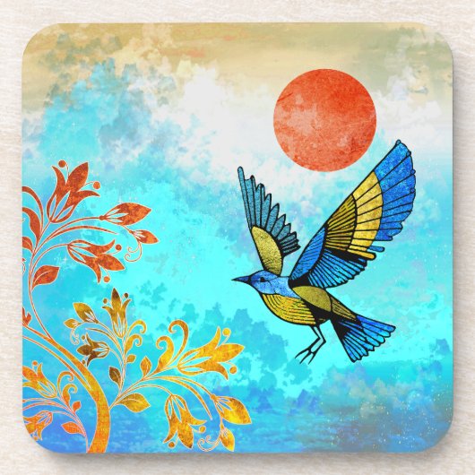 Dessous-de-verre Soleil de l'arbre d'oiseaux (Devant)