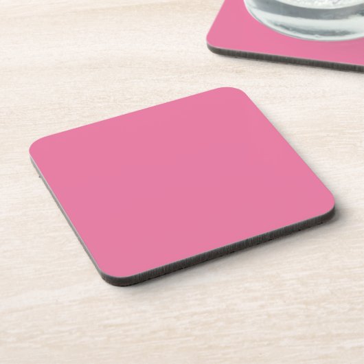 Dessous-de-verre Solid Bright Rose Pink Square Coaster (Côté gauche)