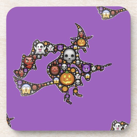 Dessous-de-verre sorcière émoji (Devant)