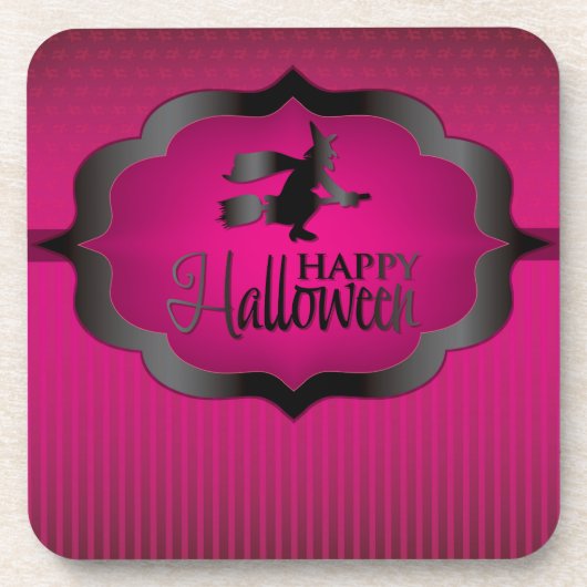 Dessous-de-verre Sorcière rose d'Halloween (Devant)