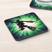 Dessous-de-verre Sorcière sur Broom Silhouette (Côté gauche)