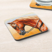 Dessous-de-verre Sorrel Ouest Plaisir Quarter Cheval (Côté gauche)