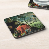 Dessous-de-verre Sort et ses filles (huile sur le panneau) (Côté gauche)