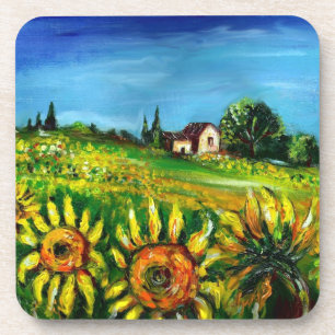 DESSOUS-DE-VERRE SOUFFRANCES ET CAMPAGNE EN TOSCANE