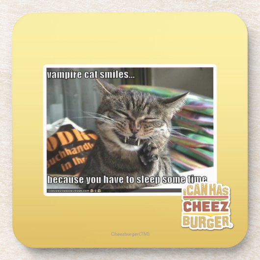 Dessous-de-verre sourires de chat de vampire (Devant)