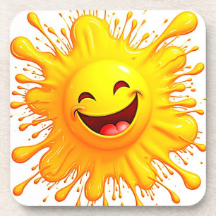 Dessous-de-verre Sourires de soleil : Explosion de joie