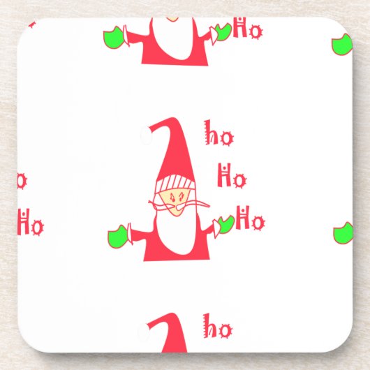 Dessous-de-verre Souris caricature amusante Collection Père Noël. (Devant)