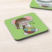 Dessous-de-verre Souris de Noël avec l'ornement (Côté gauche)