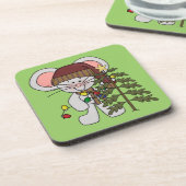 Dessous-de-verre Souris de Noël décorant l'arbre (Côté gauche)