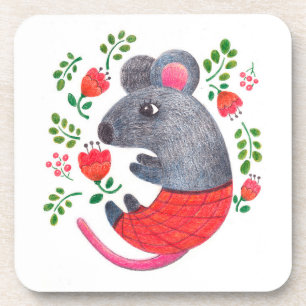 Dessous-de-verre souris dessinée
