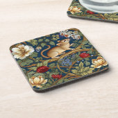 Dessous-de-verre Souris et fleurs Art nouveau (Côté gauche)