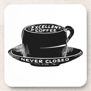 Dessous-de-verre Sous-tasse de signe de café de café vintage