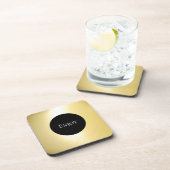 Dessous-de-verre Sous-verre en plastique dur or (Côté Droit)