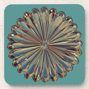 Dessous-de-verre Sous-verre médaillon fleur Art déco
